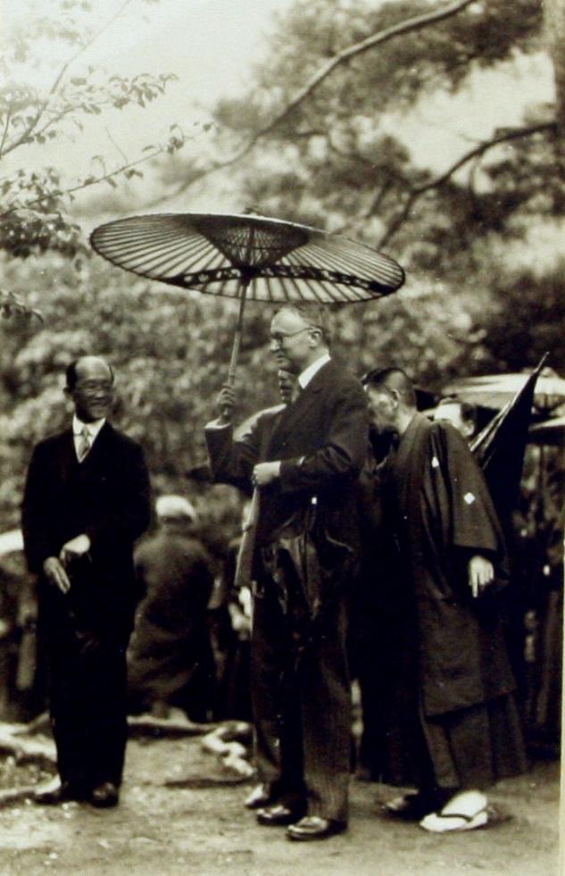 Freer Gallery of Art Archives, Smithsonian Institution. William C. Cassel, Jr., American Ambassador to Japan, at the dedica7on of the Freer Monument, Kyoto, Japan, May 9, 1930.