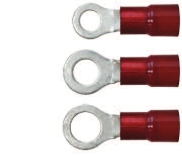 Pure electrolytic copper Nylon Insulated Terminals are tin plated and annealed. Base stock material is typically thicker and stronger than competitive heavy-duty terminals.