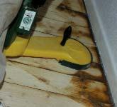 Then start with the roller sander and more-or-less coarse sandpaper, depending on the condition of the floor (old paint,