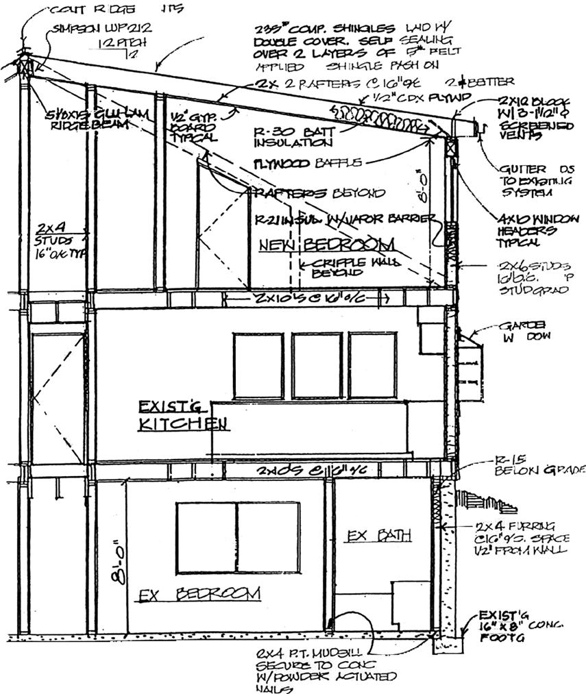 Section drawings Section drawings, sometimes called cross sections, are what you would see if you cut vertically through a building from the tip of the roof down through the ground, and then looked