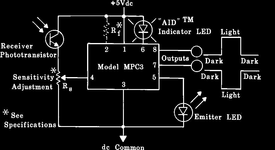 Functional chematic, MRO-AMP MP3 * U.. Patent #459898 **U.. Patent #4356393 ircuit Description The functional schematic shows the MP3 powered by 5V dc at pins # and #3.