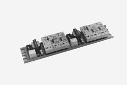 The P board assembly slides into a inch (25mm) long PV track which is used to mount the entire assembly. A hold-down screw keys the correct polarity of the module.