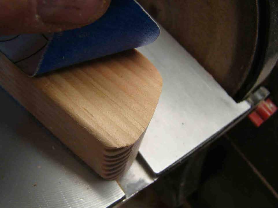 Step 9: This step shows another important use for the sanding disc.