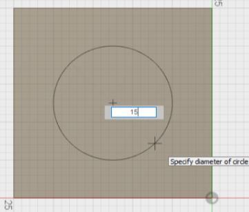 Select SKETCH Centre Diameter Circle tool and