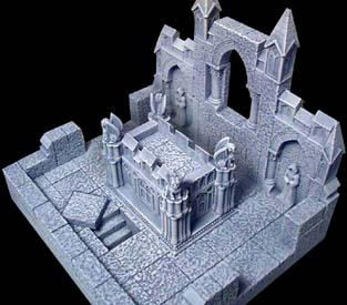 The sepulcher can also be moved to the center of the room, where