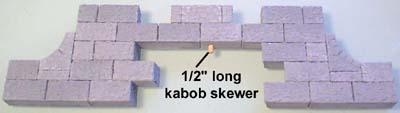 The black line shows the outside edge of the secret door. The blue blocks are the angle blocks from mold #44.