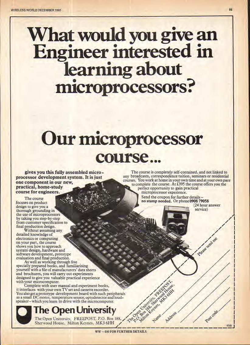 WRELESS WORLO DECEMBER 98 55 What would you give an Engineer interested in learning about microprocessors?