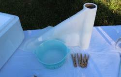 paper towel (to filter the wax and remove any bee waste) 1 cup of