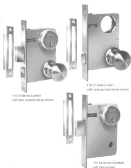 home > products > mortise locks > 110 series 110 Series Mortise Lock Mechanical Locks Electro-Mechanical Locks Pneumatic Locks Mortise Locks Devices & Operators Hardware Product Model Information
