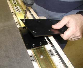 Secure the brake rack to the worksurface using wood