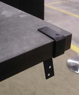Secure security brackets at marked locations as shown with the wood screws provided with the bracket. 5.