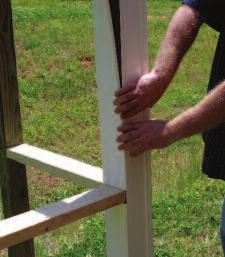 Install the horizontal components around all 2 x 4 railings.