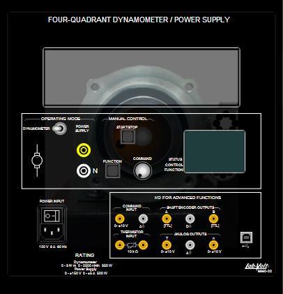 Four-Quadrant Dynamometer / Power Supply The Four-Quadrant Dynamometer/Power Supply mainly consists of a permanent magnet (PM) DC motor, four-quadrant power supply, and onboard microcontroller