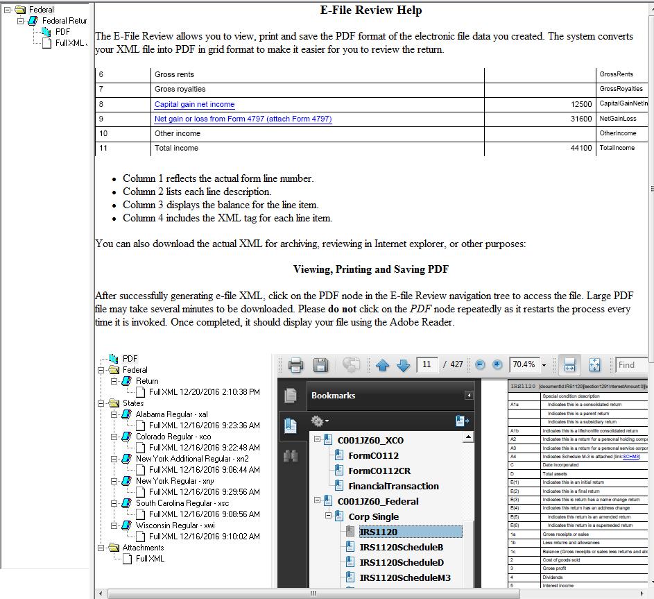 OPENING THE E-FILE VIEWER PDF FILE OPENING THE E-FILE VIEWER PDF FILE 3. The E-file Viewer opens with two panes.