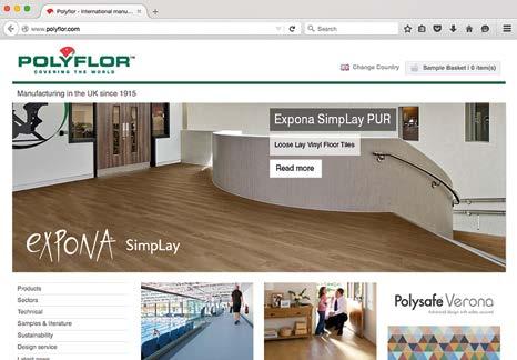 To order your free sample of any colour, visit the Polyflor website, as above, call the dedicated Polyflor Samples Hotline on
