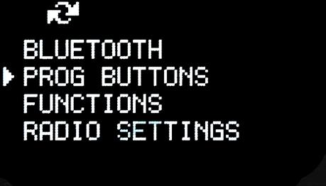 Top button XRS button Button Option Description XRS button press XRS button hold Display Dim CB Scan Memory Quiet Memory Quiet Mode Scrambler Dims the display and