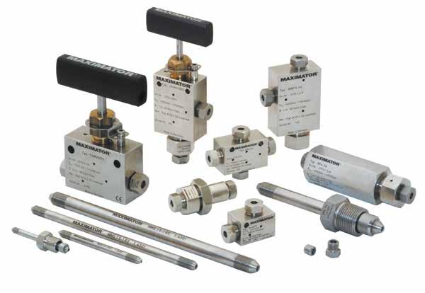 Valves, fittings and tubing up to 10,500 bar (152,000 psi): Needle valves, fittings and pipes (1/4 1 ) 2-way and 3-way ball valves (1/4 9/16 )