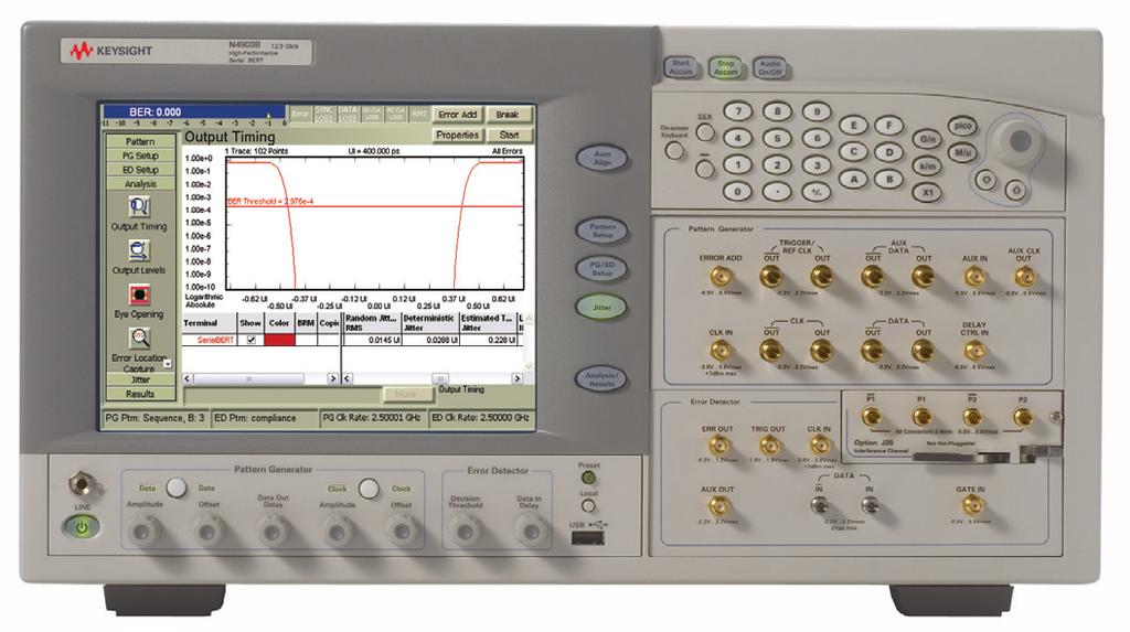Analyzing TJ, eye, or error performance of devices using half-rate clocks with J-BERT N4903B analyzer and external clock