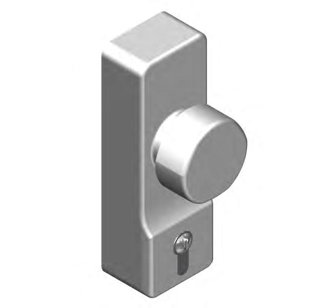 Door Furniture Part No. F08 External access device with Europrofile aperture (available with either knob or lever handle). Compliant for use on BSEN179 and BSEN 1125, panic and emergency exit doors.