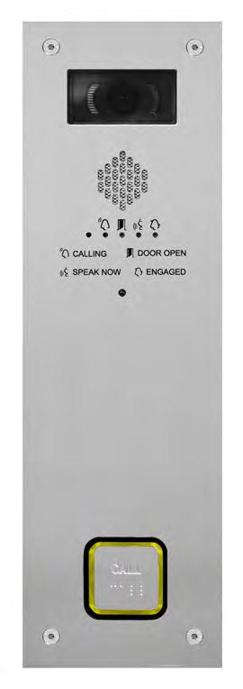 Speech panels with call button Part No. ASP/ASVP Size: 389mm x 120mm Material: 316 stainless steel Fixings: Use suitable 6 x No.