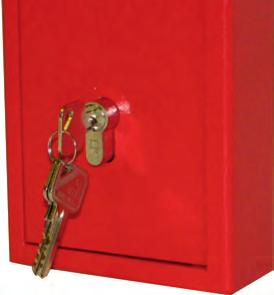 restricted access key/keys. CAB 3: Size: 153mm x 123mm x 40mm Break glass box for emergency access.
