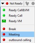 OTHER VCC AGENT FUNCTIONS TAKING A BREAK - If you need to take a break you should click on the drop down arrow next to your status