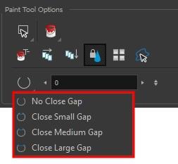 Close Small Gap: If a zone has a small gap in it, the Paint tool will fill the area. You can zoom out to make the gap appear smaller and the Paint tool will paint.