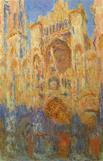 He painted over 30 paintings of a cathedral on France. Each painting shows how the light effects not only the cathedral s color but also how light affects the details in the architecture.