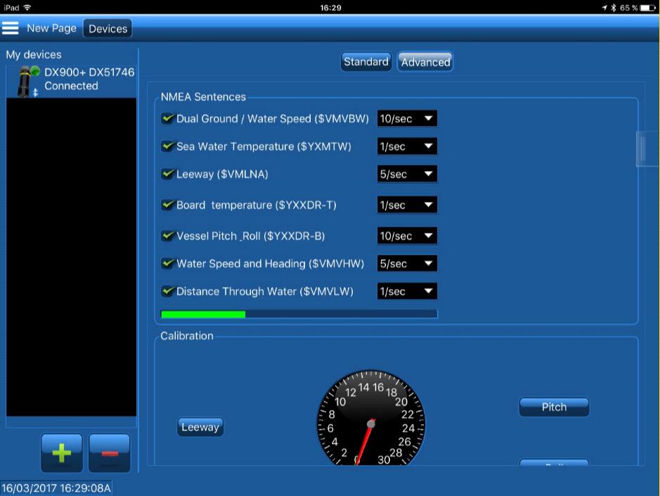 NMEA Sentences: Enabling and Intervals (Speed & Temperature Model Only) NOTE: Enabling/disabling NMEA sentences and changing intervals is NOT possible in a Depth, Speed, and Temperature