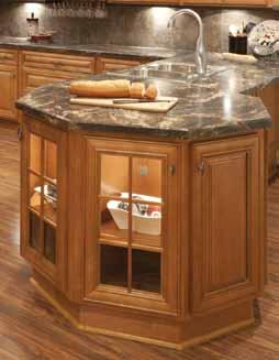 installed to create this decorative look. Full Mocha kitchen shown on page 11.
