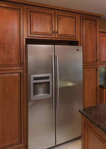 Tall 18 Wide Utility Cabinets UC1884 UC1890 UC1896 Picture above On each side of the refrigerator an 18 utility cabinet is used, with a refrigerator wall cabinet in the middle.