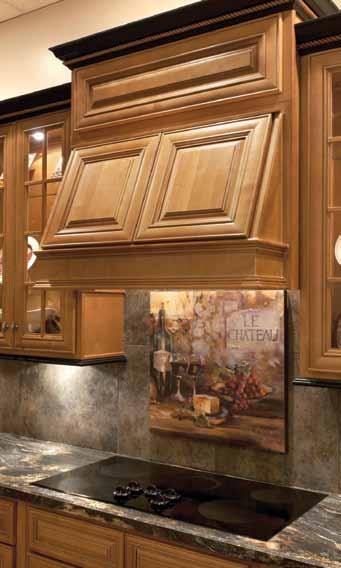 Heritage White, Mocha, Glazed Cherry, Shaker Cherry, and Rope have all size range hood fronts available. Bristol Chocolate and York Coffee have RHF30 and RHF36 available.