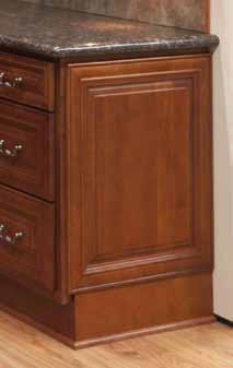 DP1230 DP1236 DP1242 Picture on the Right A Glazed Cherry decorative panel is shown on the side of a Glazed Cherry wall cabinet. These panels resemble the base cabinet door.