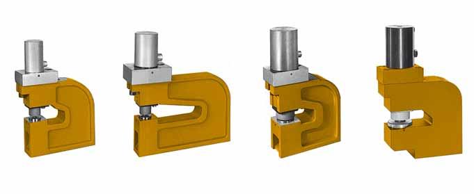 HYDRAULIC PUNCHING UNIT Hydraulic punching units, double-action Examples 162-1068 F Cylinder force 68 kn Throat depth range A=100 mm Connection examples for one or several punching units Power supply
