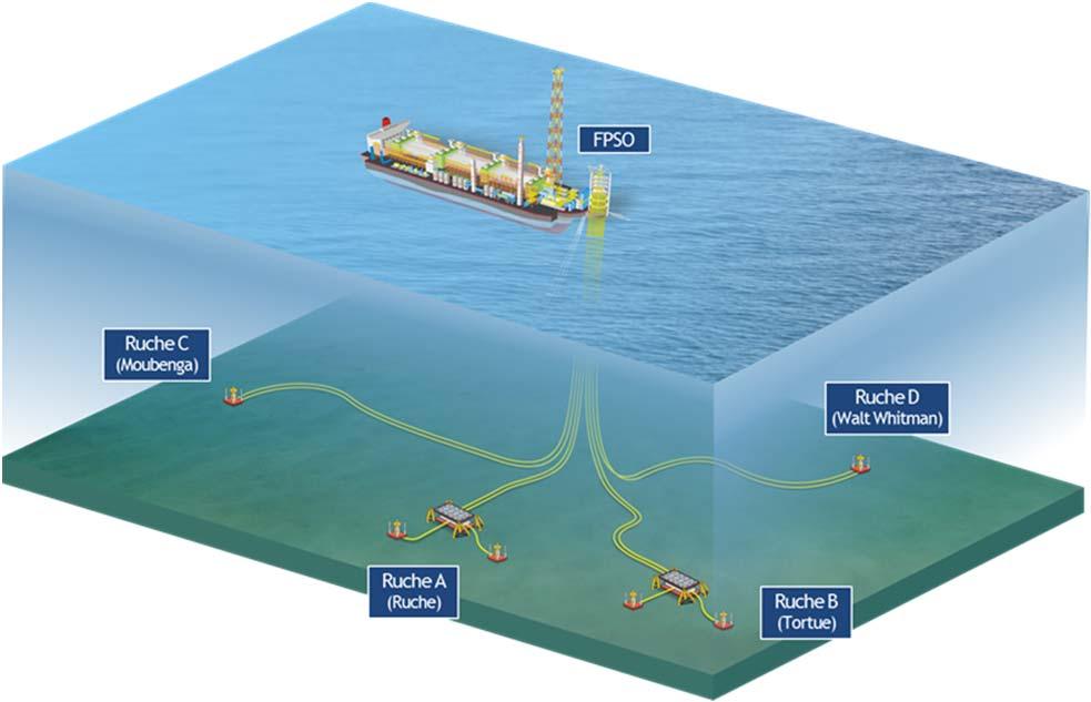 INTEGRATED FIELD DEVELOPMENT-ILLUSTRATIVE Following Tortue, 3 other existing discoveries may be tied back to FPSO Potential for