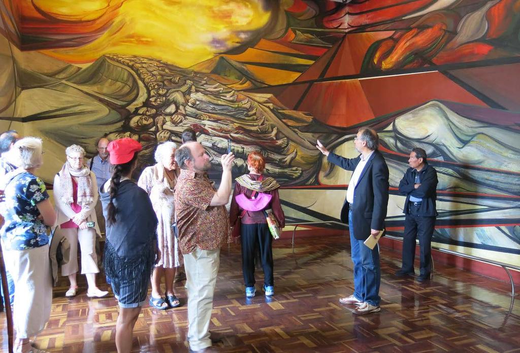 Palace Murals, painted by Diego Rivera Enjoy a lovely Dinner at Azul Historico in the Downtown Shops, for beautiful Mexican dishes!