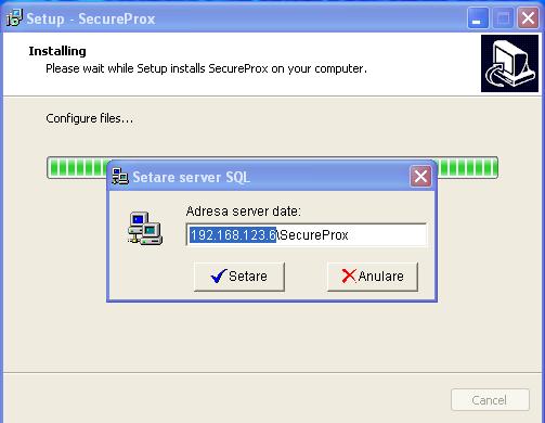 Instalare Aplicația SecureProx client Pentru a începe instalarea se rulează fişierul setupc.exe aflat în directorul Client de pe CD.