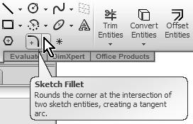 26. - In this feature, we will round the corners in the sketch using a Sketch Fillet.