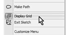 e) The Sketch tab is activated in the Command Manager. f) If the option is selected, the Sketch Grid will be displayed.