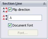 Section View, check Flip Direction on section Line option,