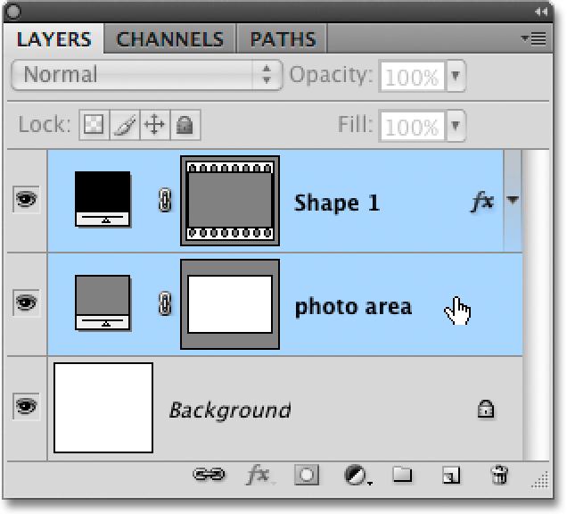 strip. Press Enter (Win) / Return (Mac) when you re done to accept the change: Double-click on the middle layer s name and rename it photo area.