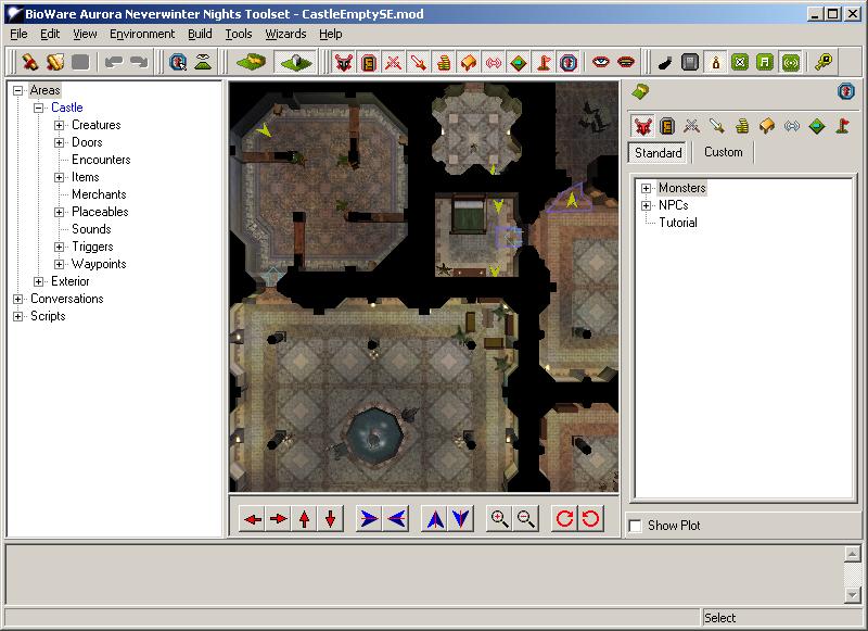 The right side of the application window contains the Terrain and Game Object palettes.
