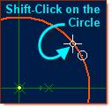Shift-Click on the circle,