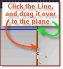 the line of Plane<2>.