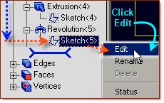 Design Explorer, Click on Edit in the drop down menu Click