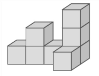 47) The congruent cubes below were glued together. If the edges of each cube measure 4 millimeters, what is the total volume of the solid figure? 48) Janna has three flat plates, each the same size.