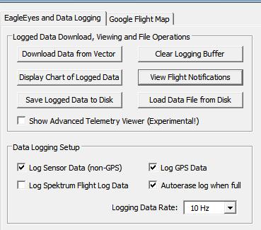 The logged data can be downloaded with the software, and viewed with our charting utility or with Google Maps. 8.3.