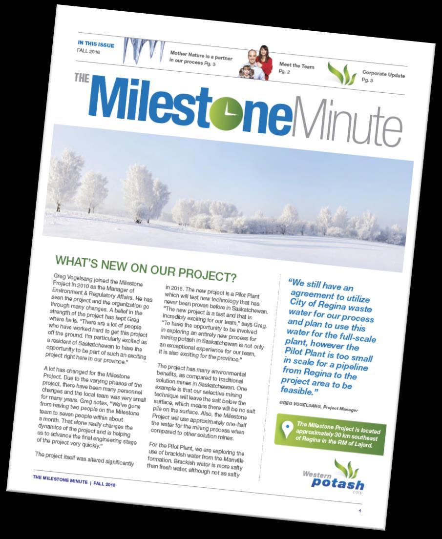 Milestone Phase I Project Community and Government Engagement