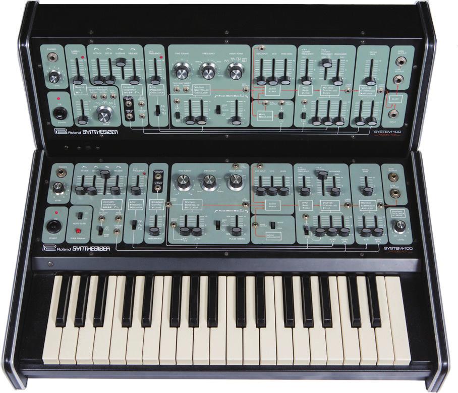 A wide variety of sounds could be created by using patch cables to connect the modules of the 101 basic unit and the 102 expander unit, and this unit played an important role as an ideal synthesizer