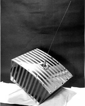 From small beginnings OSCAR-I, which had a battery powered 140mw transmitter operating in the 2 meter band.